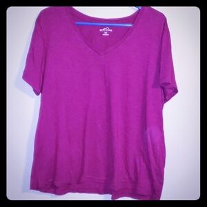 Dark magenta Eddie bauer vneck
